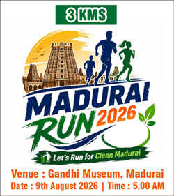 Donation for 3K Fun Run madurairun 2026